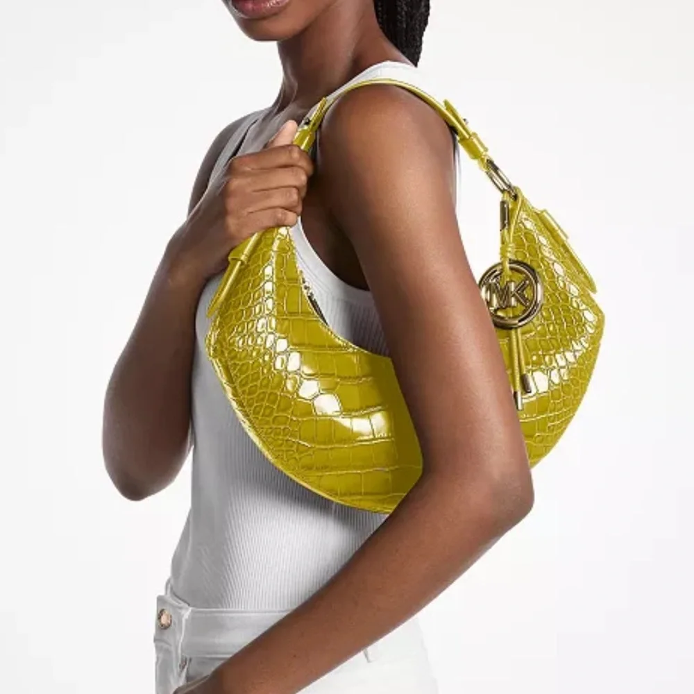 MICHAEL KORS NWT Koa Patent Leather Medium Shoulder Bag & dust bag*, croc - Picture 3 of 17